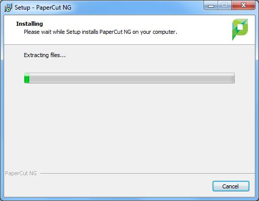 3: Installing PaperCut NG When the installation is