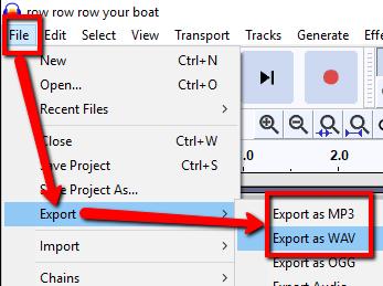 We recommend exporting a.wav copy of your recording so you always have your original highquality version. You can always export again to get an.mp3 version to share.