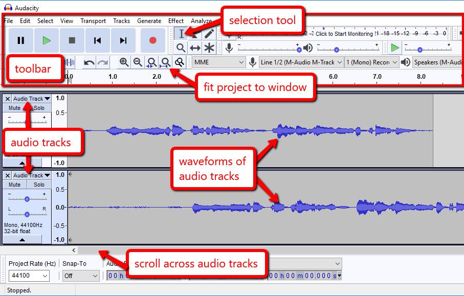 PART I: LAYOUT & NAVIGATION Audacity is a basic digital audio workstation (DAW) app that you can use to record and edit spoken word audio tracks, like podcasts, audiobook narration, and voice-overs;