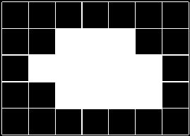 Q6. The diagram shows a shaded shape drawn on a centimetre grid.