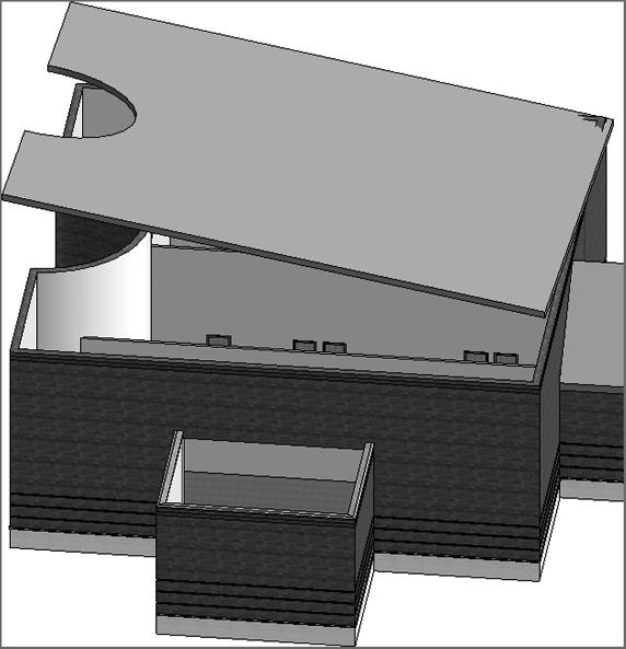 Creating a Sloping Roof 337 F I GUR E 7. 4 4 : The sloping roof O f course, there is a wall issue.