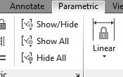 Autodesk AutoCAD 2020: Fundamentals 2. Activate the Parametric ribbon. 3. Select Show All to display all the geometric constraints currently applied. 4.
