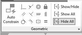 You will see the Vertical constraint icon and a prompt to select the element where the constraint is to be applied. 20. Select the vertical line.