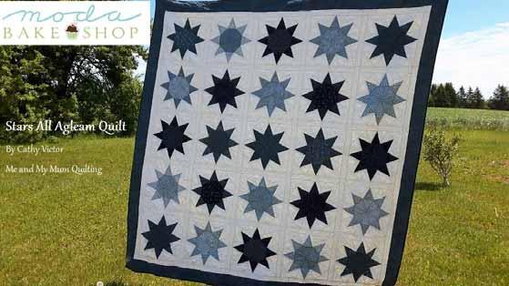 I would like to share with you an easy way to make this beautiful star quilt, using Fat Eighths or Fat Quarters without Y-seams.