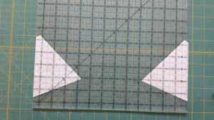 You now have two 45 degree triangles to use as templates for cutting your fabric.