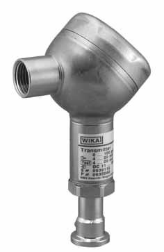 Type F-20-3A Sanitary Pressure Transmitter NEMA 4X with Integral Junction Box Applications Food and beverage industry Pharmaceutical industry Biotechnology industry Cosmetic industry Special Features