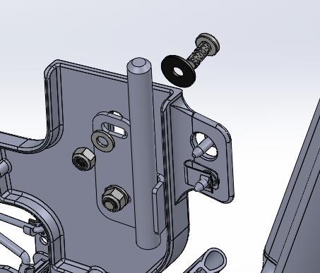 13) Rear receiving bracket installation: Install the rear receiving bracket using the provided