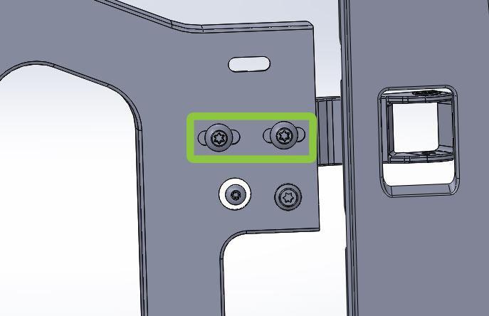 The M8 fender washer must go between the casting and the M8 bolt head while the M8 washer (16mm OD)