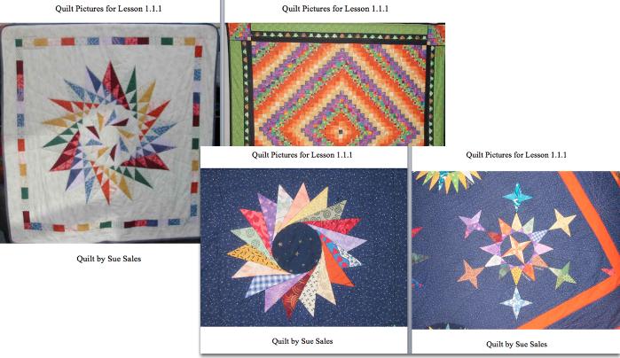GC 1.1.1: Quilt Pictures and PowerPoint Click on the links below for the "Quilt Pictures