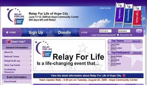 Three Steps Raising Money Online is as easy as 1 2 3 Sign Up for a Relay For Life event in your community.