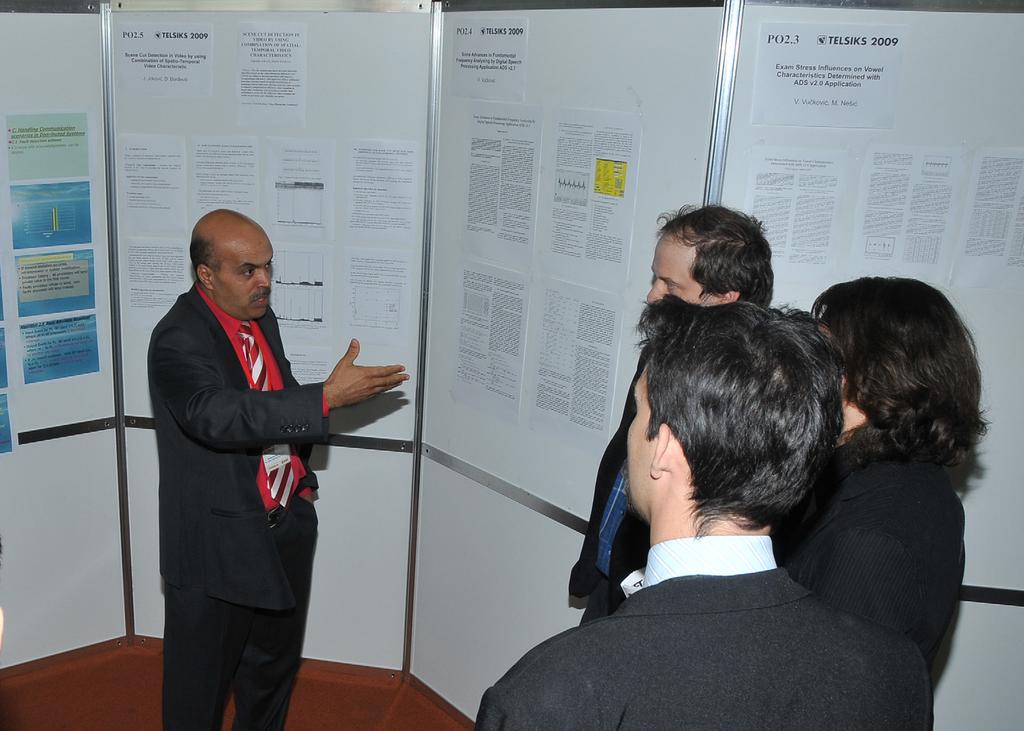 Poster session (M. S. Elshebani talking about his paper) All papers scheduled for presentation were published prior to the Conference.