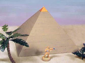 Here's a photo of the sand base under a pyramid.