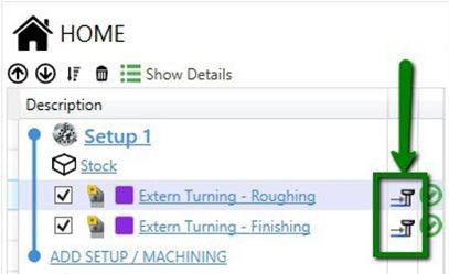 You can open this dialog in several ways: Method 1 In machining screen, click on