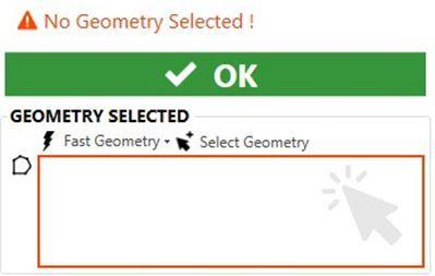 To edit the geometry click button. To remove the association click button.