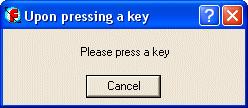 If you inspect the options, you can see that you have at your disposal many options to test the keyboard and the mouse. Select the option "Keyboard" / "Upon pressing a key".