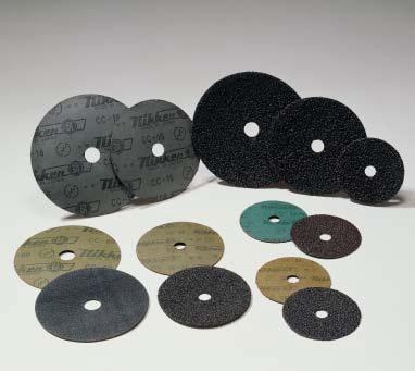 FIBER DISCS Vulcanized fiber is used as the backing. Select the product best suited for your job from among the soft type (BAN), hard type (HCA), or standard type (FCA).