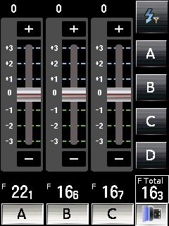 1) Touch the Measuring mode icon at the top left of the and then select the Radio Flash Mode ( ). 2) Touch the Power Control icon ( ) on the Measuring screen to display the Power Control screen.