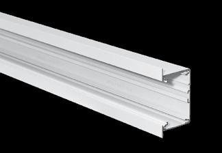 Trunking systems Wall trunking TB 1010/TB 1032 recessed 3 m The cable area can be divided into sections with an intermediate shelf and there are slots in the