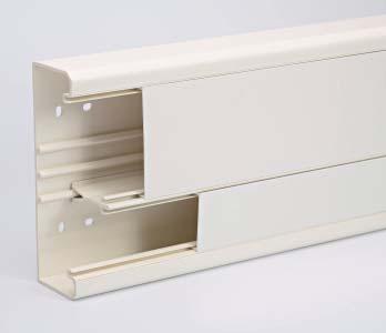 The trunking base has prepunched mounting holes every 23 rd cm to make the installation fast and secure.