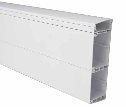 upvc Trunking Systems Elite 60 Data Trunking 200 x 63mm With its 200 x 63mm profile, Elite 60 is the largest trunking available in the Elite range.