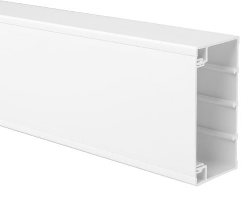 upvc Trunking Systems Juno Single Compartment Trunking 100 x 50mm Marco s Juno trunking in a single compartment upvc dado system, which can be subdivided with a dividing strip for power, data and