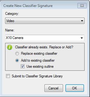 Individually each device in the signature tab can also be checked, enabling or disabling it as a possible device to be classified.