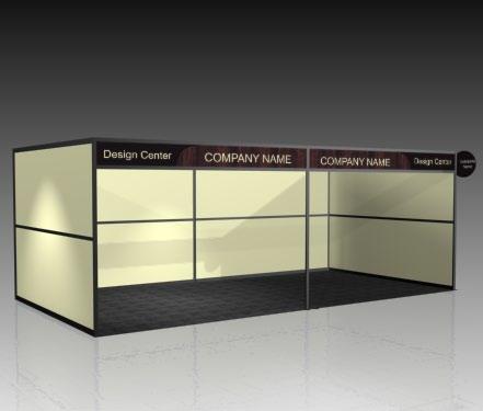 DESIGN CENTER 10 x 20 Exhibitor Booths The location for your booth is in a destination area and requires a booth display that represents a professional image This means that you can either bring a
