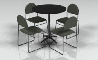 H) + (4) Black Diamond Side Chairs Option D: (2) 4 Black Draped Tables + (4) Black Diamond Side Chairs Dis co un td ea dli ne *Additional