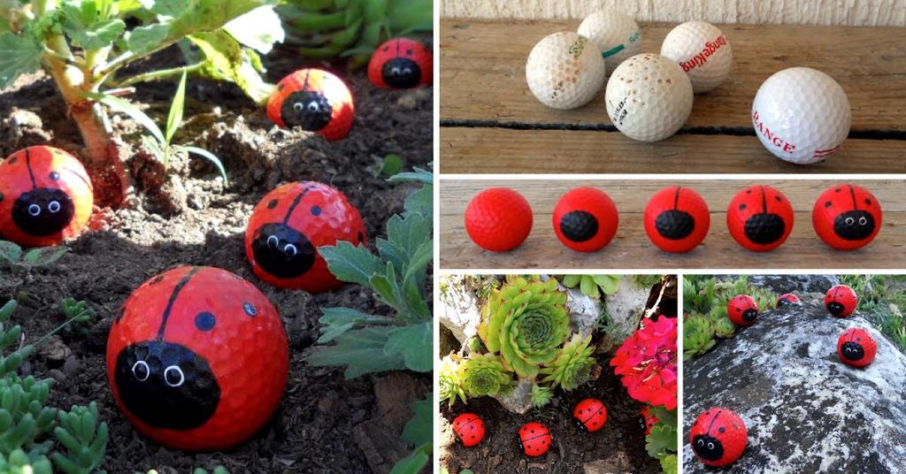 Golf Balls Even old golf balls can be turned into interesting additions to your outdoor or garden area.