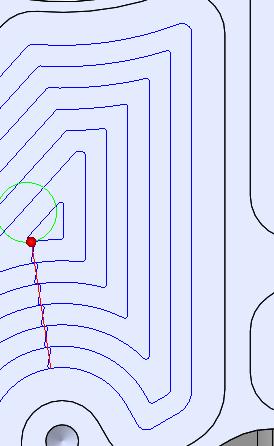 Standard Offset Tool paths With traditional fixed "step-over" offset tool path, the cutting tool "steps over" a fixed amount to cut the next row of material - this creates areas where the