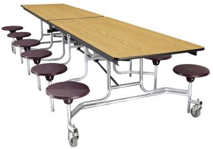 Classroom Select Cafeteria folding tables with stools 8, 10 or 12