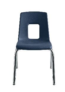 Student Chairs CLASSROOM SELECT A ONE-PIECE COMBINATION SEAT AND BACK HIGH-DENSITY POLYPROPYLENE SHELL WATERFALL FRONT CHROME FRAME SEAT HEIGHT: 13.5, 15.
