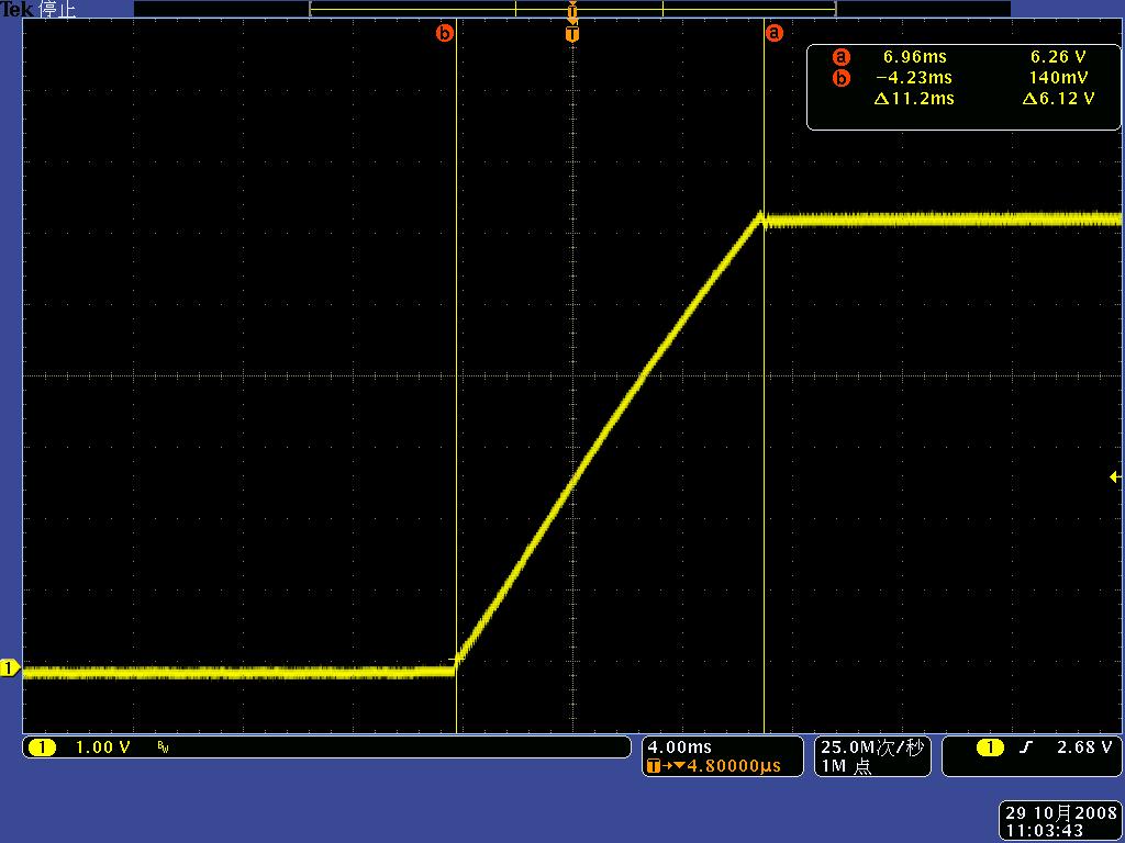 Collector voltage 264Vac, Full Load, 100V, 20us/div, peak voltage: 602Vdc 8.3.