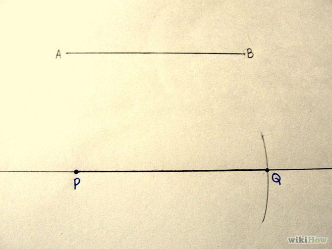 To copy AB Copy a line segment 1 st draw PQ longer 2 nd use compass to find