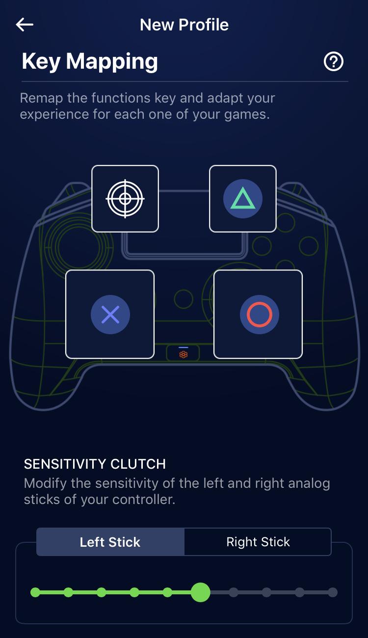 If you have assigned an MFB to Sensitivity Clutch, further options will become available.