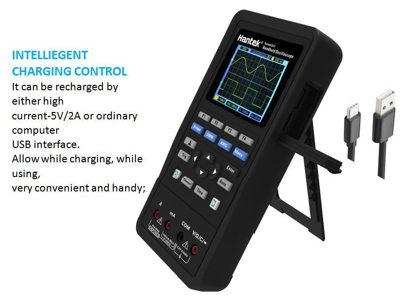Intelligent Charging Control Be able to recharged by 5V/2A large current or ordinary computer USB port, measurement can be done even while charging, convenience and user-friendly.