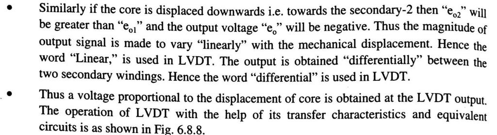 Performance characteristics of LVDT (vi) Dynamic response: This indicates