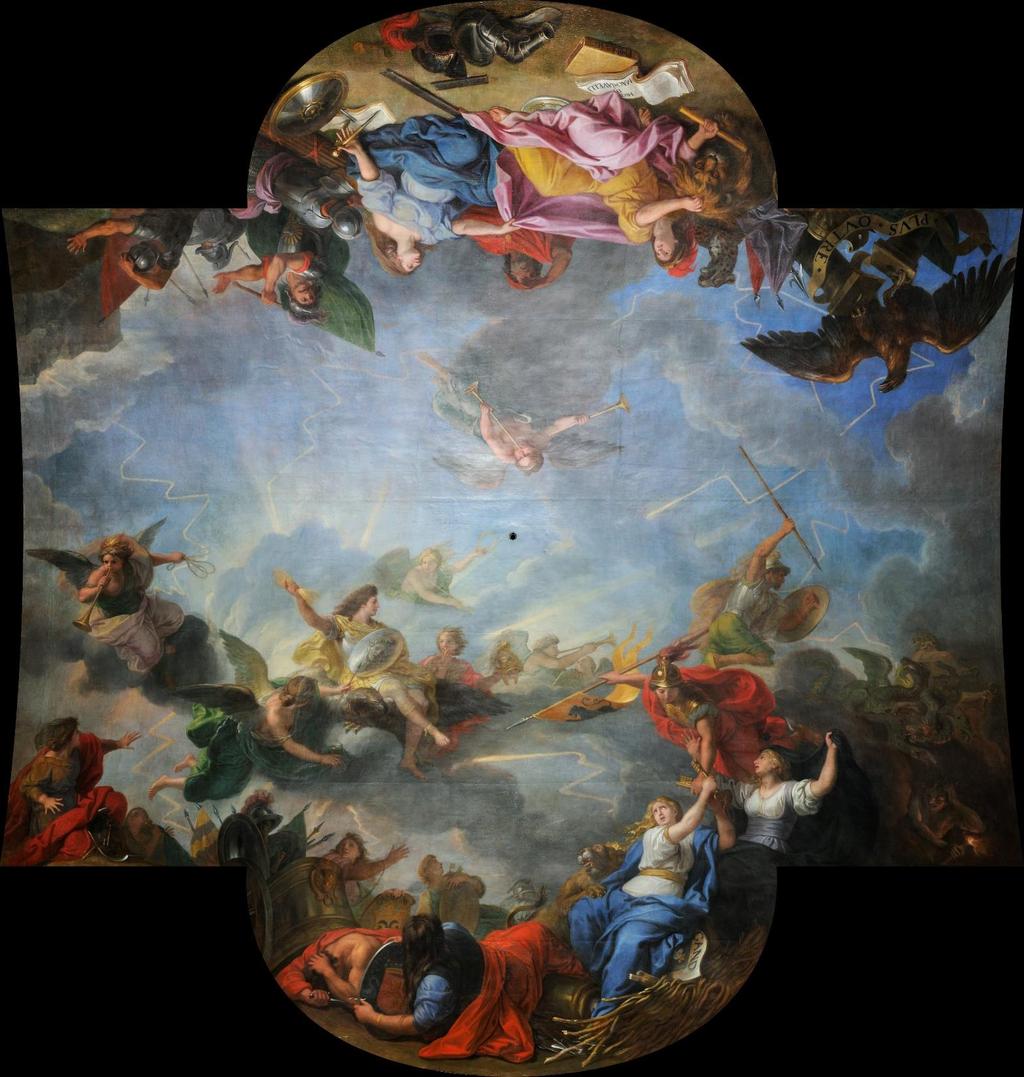 Ceiling with martial glorification of Louis XIV 1681-84 by Charles