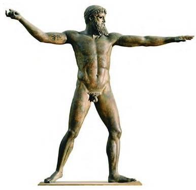 Zeus, or Poseidon, c. 460 BCE. Bronze, height 82 inches.