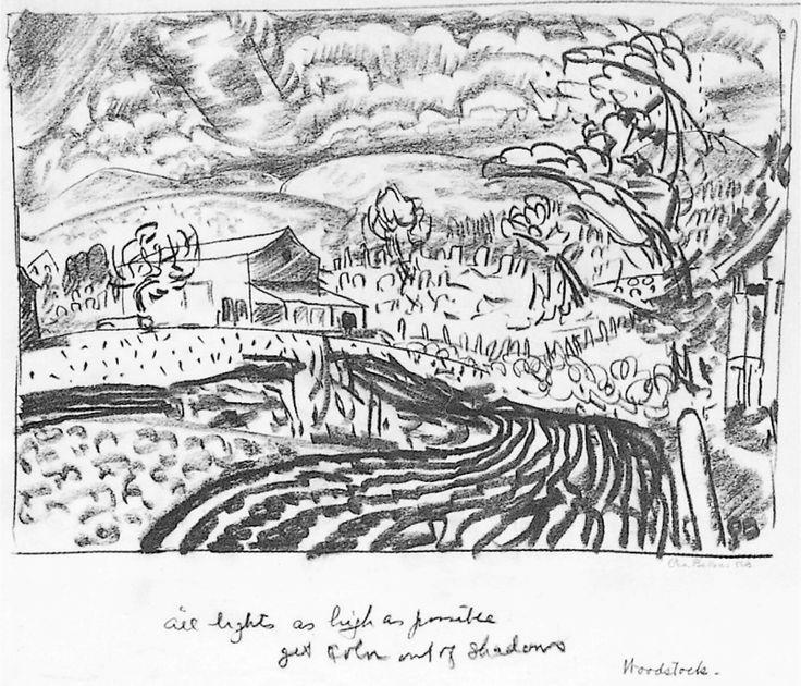 George Bellows, Woodstock Road, Woodstock, New York, 1924. Black crayon on wove paper, image 61 8 x 87 8, sheet 91 4 x 123 8. Collection of Mr. and Mrs.