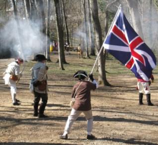 and British General Boyd in reenactment.