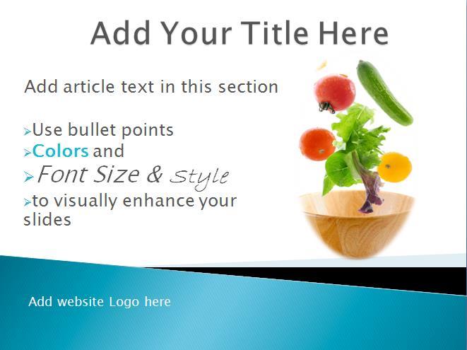 If you are using Microsoft PowerPoint then you can choose from various styles of templates for your slides.