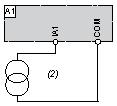 LI : Reverse Analog Input Configured for Voltage with Internal Power Supply (1) 2.