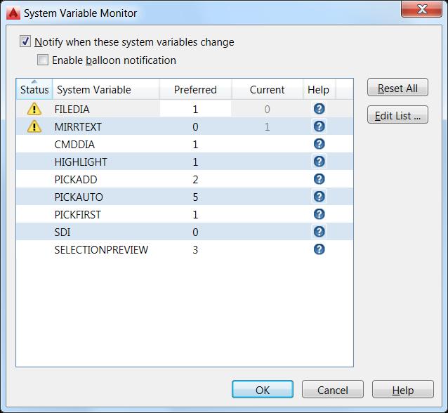 System Variable Monitor New system variable monitor Monitor pre-configured variables.