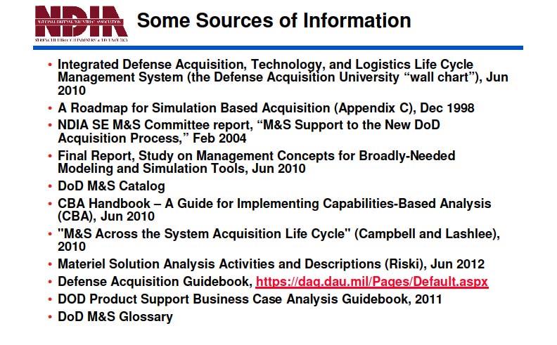 Some Sources of Information Selected References The subcommittee conducted a broad search for information, based on each member s areas of knowledge and expertise.