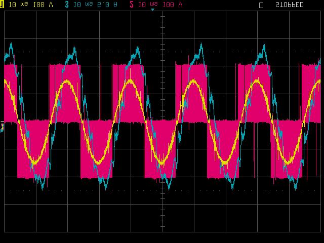 29: Oscilloscope capture before the harmonic compensation