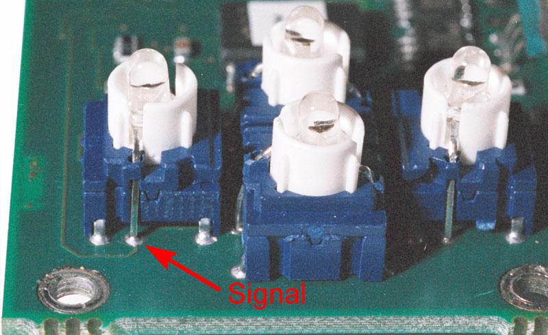 Attach the wire connected to PWR to the +5 volt portion of your DC power supply. The LEDs should illuminate brightly.