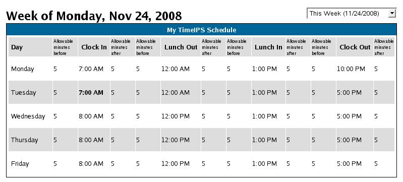 <IPSIPS> Viewing your Schedule: Our new time tracking system allows you to review your schedule from a computer.
