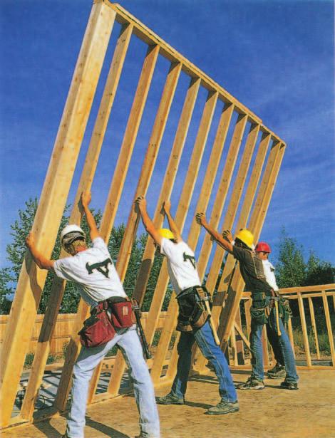 16.3 Assembling & Erecting Walls Knowing Procedures When would you prefer to erect a wall before you sheathed it?