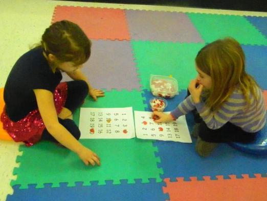 Partner Number Identification Games: One partner say a number and the other